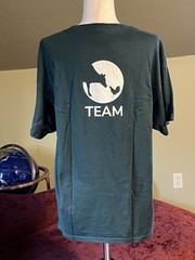 “Farm Sanctuary Team” Hanes Unisex Ecosmart T Shirt Large Green & White