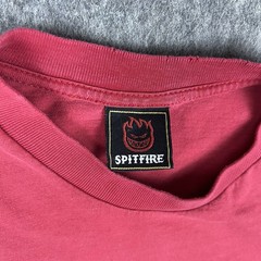 Vtg Y2K Spitfire Wheels Men’s T-Shirt Big Head Graphic Red Short Sleeve Size XL