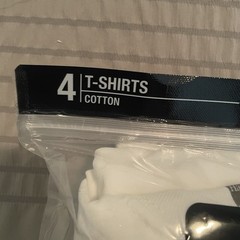 Hanes TagLess T-shirt, 100% Comfort Cotton Original Fit, White Medium New