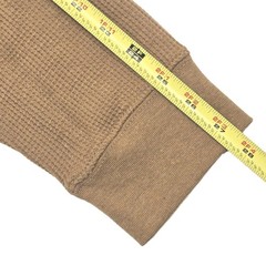 St. John’s Bay Men’s 3XLT Waffle Knit Henley Shirt Long Sleeve Mustard Gold NWT