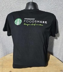 (LOOK) New Starbucks Small Tee Shirt. Print Is On The Back