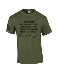 Ronald Reagan Famous Quote Reagan Bush American Flag Sleeve Patriotic Mens