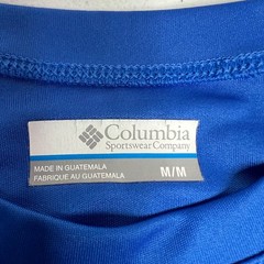 Columbia PFG Terminal Tackle Long Sleeve Shirt Mens M Blue USA Flag Triangle