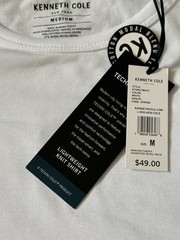 Kenneth Cole Medium Mobility Knit T-Shirt White Super Soft $49