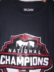 Georgia Bulldogs National Champions T-Shirt Medium Black Gildan NCAA