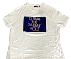 Rare Murano Shirt Men’s T-Shirt Slim Fit Short Sleeve Alice Wonderland XXL NWT