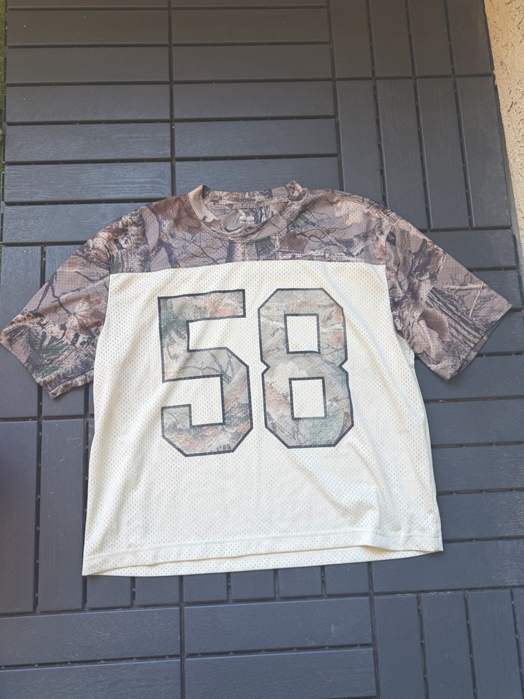Hollister Boxy Fit Camo Mesh Crew Neck Short Sleeve T-Shirt Men’s M