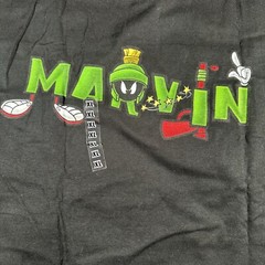 Vintage Warner Bros Marvin the Martian T Shirt XL NWT Single Stitch Black 1990