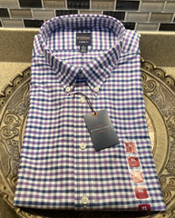 Dockers Battery Street Men’s 17-17.5 32/33 Blue Purple Check NWT