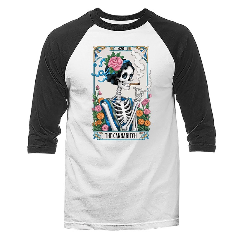Mistress of the Blunt Weed Marijuana Pot Cannabis 3/4 Sleeve Raglan
