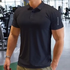 Men Running Tops Muscle Fit Short Sleeve Male Jogging Compression Shirts Fitness