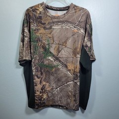 Habit Men’s Green Camouflaged Performance T Shirt Size XL 51926-1360