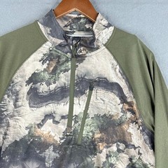 Habit Shirt Mens Medium Camouflage Scent Factor Mossy Oak 1/4 Zip Pullover