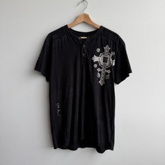 Y2K affliction Henley tee (0223)