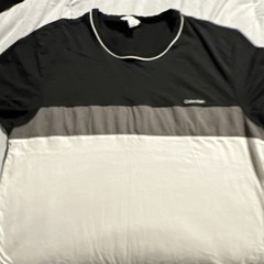Calvin Klein Men’s Colorblock Crew Neck Logo T-Shirt Short Sleeve XXL Black/Gray