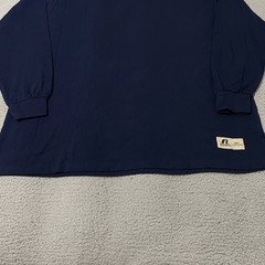 Vintage Russell Athletic Mock Neck Shirt Mens 2XL XXL Navy Pro Cotton Blank NEW