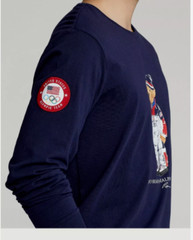 Polo Ralph Lauren Mens Navy Team USA Polo Bear Olympic T Tee Shirt Sweater NWT