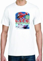 Adult DryBlend® T-Shirt – ( USCG SHIELD – AMERICAN PRIDE / MILITARY )