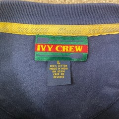 Ivy Crew Boathouse Colorblock Shirt Mens Large Vintage 90s Nautical Navy Red