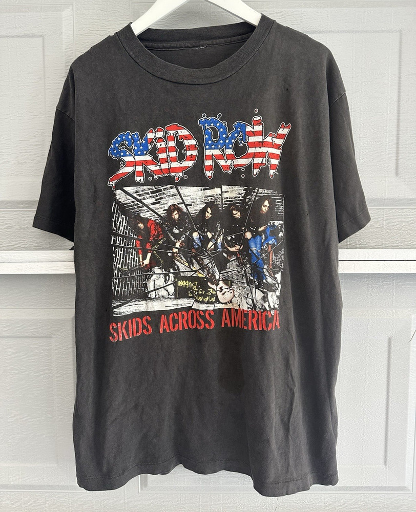 Vintage 80s Skid Row “Skids Across America” World Tour 89/90 XL shirt