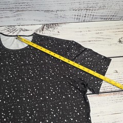 BYLT Shirt Mens XXL Black Whire Dots Drop Cut Performance Tee Athletic Modern