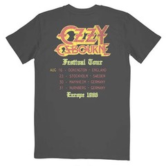 Men’s Ozzy Osbourne Ultimate Remix (Back Print) Slim Fit T-shirt Large Charcoal