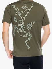 Arc’teryx Cormac Arc’Bird Logo T-Shirt In Tatsu Heather/stone Green- Xs