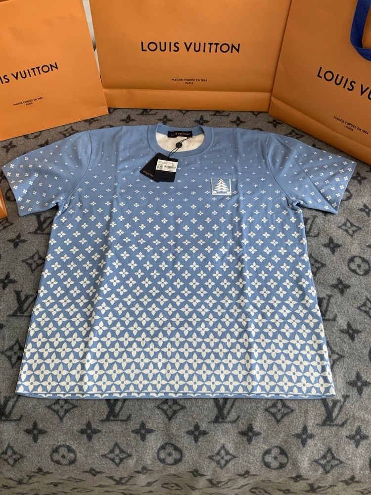 Louis Vuitton Brand New Knitted Flower Monogram Cotton Shirt sz 3L