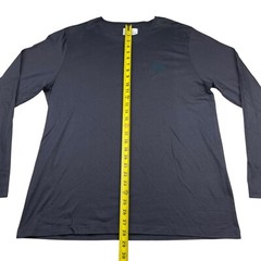 Inimigo Men’s 100% Organic Cotton Heart Embroidered L/S T-Shirt Gray • XL