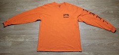Death Row Records Graphic Tee Long Sleeve Mens L West Coast Rap in Prison Orange