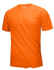Men’s UPF50+ UV Shirts Short Sleeve Gym Quick Dry Shirts Sport Crew Neck Solid T