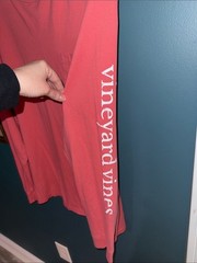 Vineyard Vines Men’s Coral Long Sleeve Pocket Tee