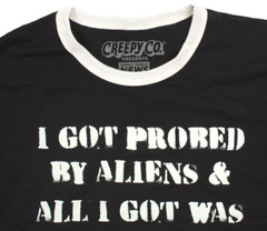 NEW Creepy Co. Weekly World News LOUSY RINGER Tee T-Shirt Alien Comedy S-3XL Sz