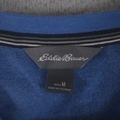 LOT OF 3 Eddie Bauer Shirt Mens M Blue Orange Burgundy Legendwash Cotton Blend