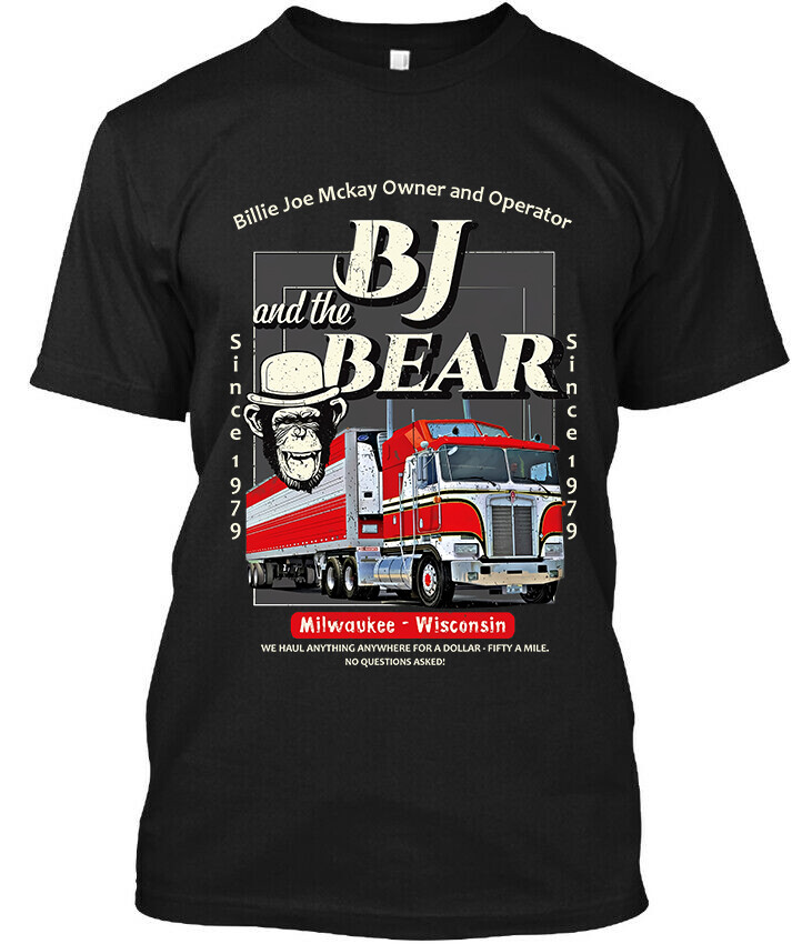 Limited New Popular B. J. and the Bear American Action Comedy TV T-Shirt S-5XL
