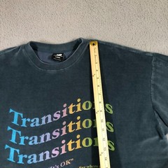 new balance corduroy T shirt mens L teal blue transitions its ok
