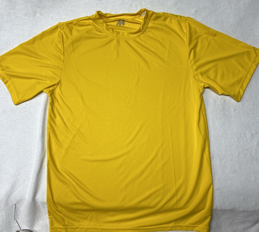 Mens Dri-Fit T-Shirt Workout Running Cooling Performance Crew Jogging A4 Small