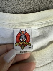 Vintage Looney Tunes Marvin The MartianShirt Mens L White 1997 Warner Bros Tee
