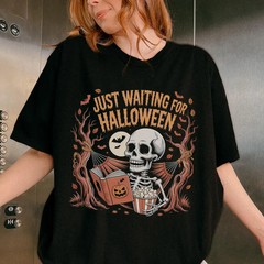 Just Waiting For Halloween T-Shirt Men Women UNisex 1