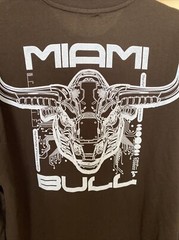 D-Cave Stefano Rosso black cotton printed t-shirt Large long sleeves Miami 2022