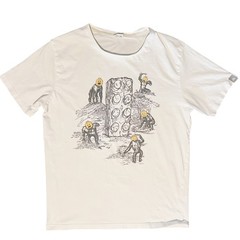 Typographia Organic Cotton Graphic Tee White Size Large Streetwear Artistic GUC