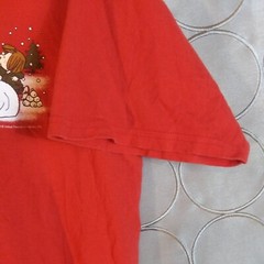 Snoopy & The Peanuts Gang Tshirt Size XL Red Winter Snowman Scene