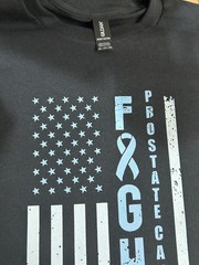 Fight Prostate Cancer Awareness Flag Unisex Gildan T-Shirt Size S-3XL