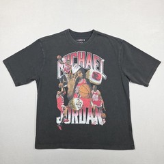 Michael Jordan Shirt Men’s Medium Faded Black Nike Jumpman Rap Tee Hip Hop NBA