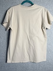Riot Society Beige Tan Brown T-shirt Japanese Kanji Hibiscus Flower Floral MED