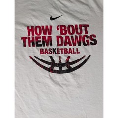 Nike Georgia Bulldogs Basketball T-Shirt White How Bout Them Dawgs Mens M