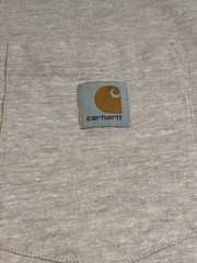 Carhartt K87 Pocket T Shirt Mens Small Loose Fit Heavyweight Tan Heather V20