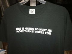 Dad’s Stupid Shirt MY HOUSE MY RULES Mens L THIS IS GOING TO HURT ME YOU T-Shirt