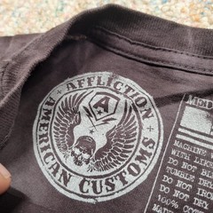 Affliction Shirt Mens Medium Tie Dye Live Fast Garage Built Motors Indian Native
