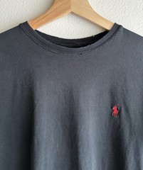 Men’s Vintage Polo by Ralph Lauren Shirt Medium Black W/Red Logo 90s